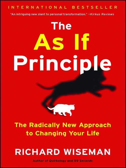 Title details for The As If Principle by Richard Wiseman - Available